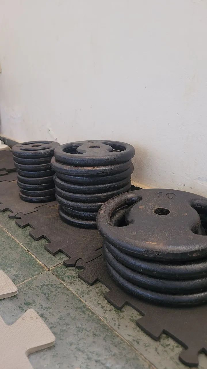 Anilhas vazadas para barras/halteres 