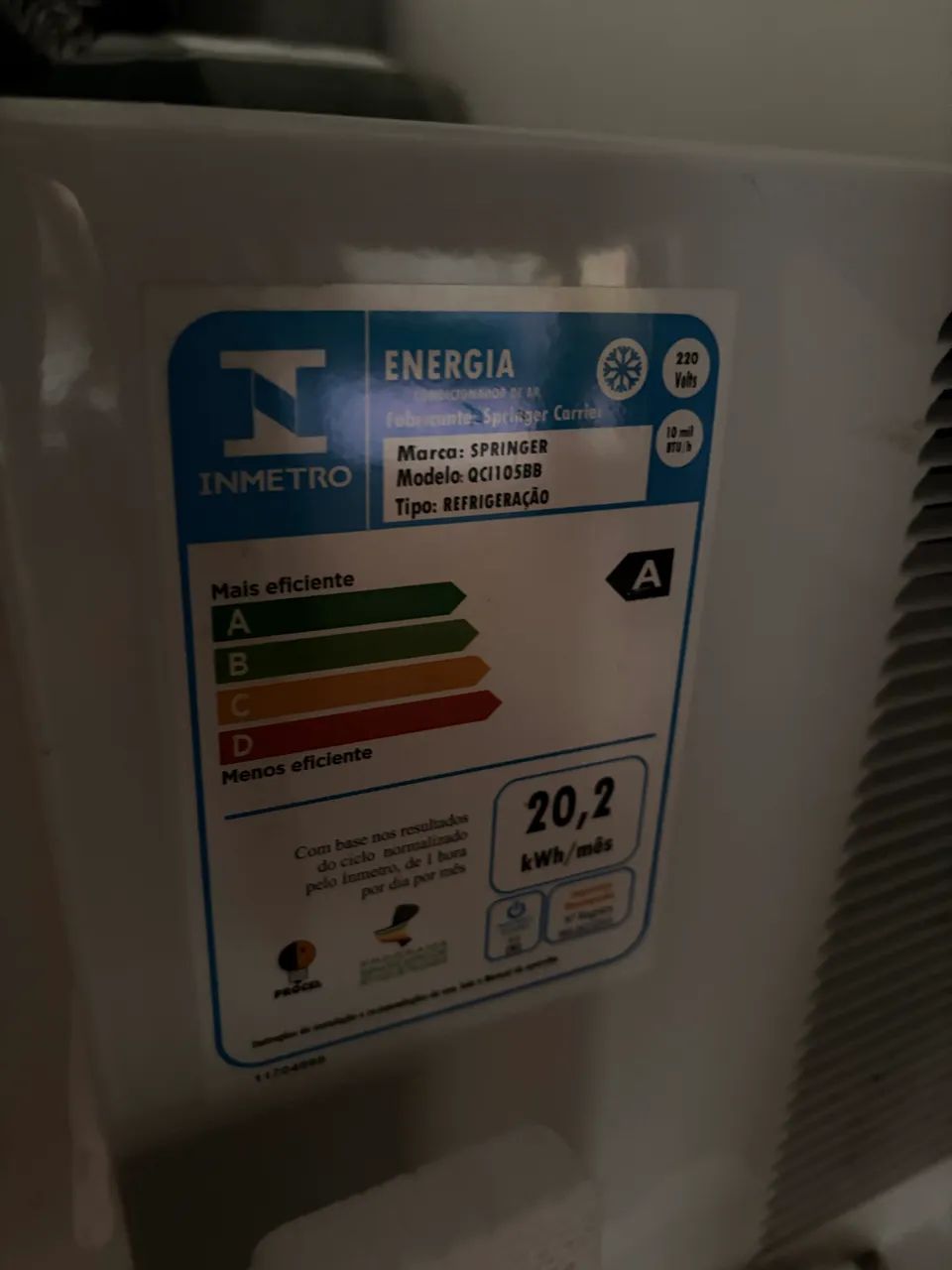 AR CONDICIONADO JANELA SPRINGER - Foto 2