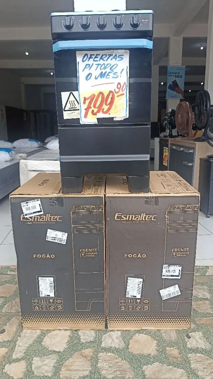 Fogão a Gás 4 Bocas Esmaltec-Novo Frete Grátis!!!