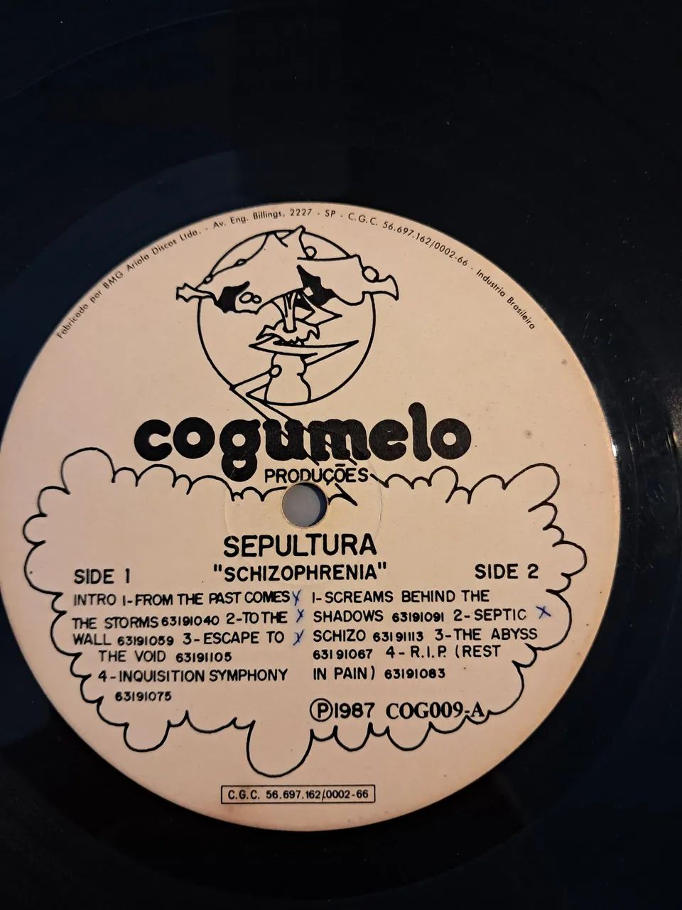 Vinil LP Sepultura Schrizophrenia (1987) - Foto 3
