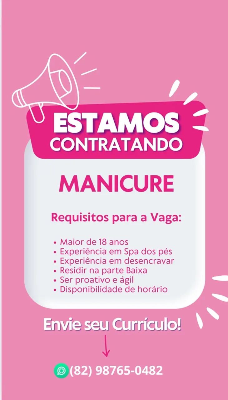 Vaga de Manicure 