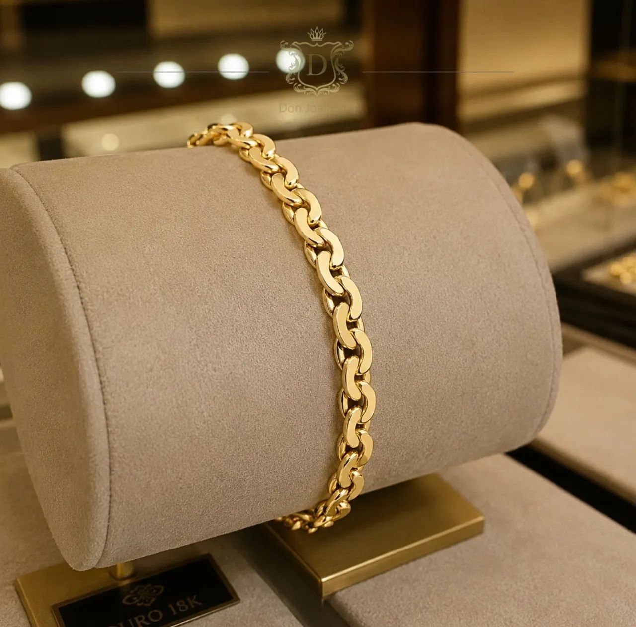 Pulseira Elo Direito Esquerdo em Ouro 18k 750