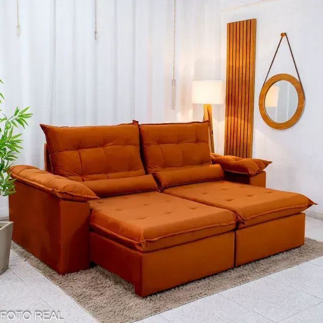 Sofá Retrátil e Reclinável Emanuelly 2.30m  Produto Novo!  Pronta Entrega! - Foto 3