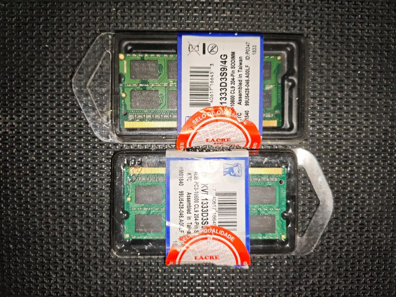 Kit 2 Memórias Kingston RAM 4GB DDR3 para notebook 