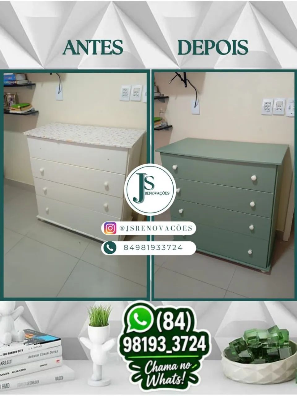 Envelopamento de móveis e eletrodomésticos películas residencial adesivo * - Foto 2