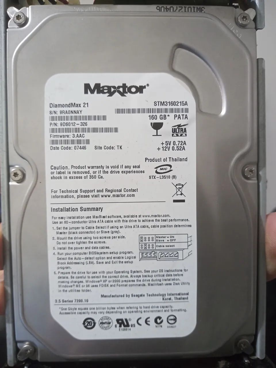 HD IDE 160gb com Case (Bivolt) - Foto 3