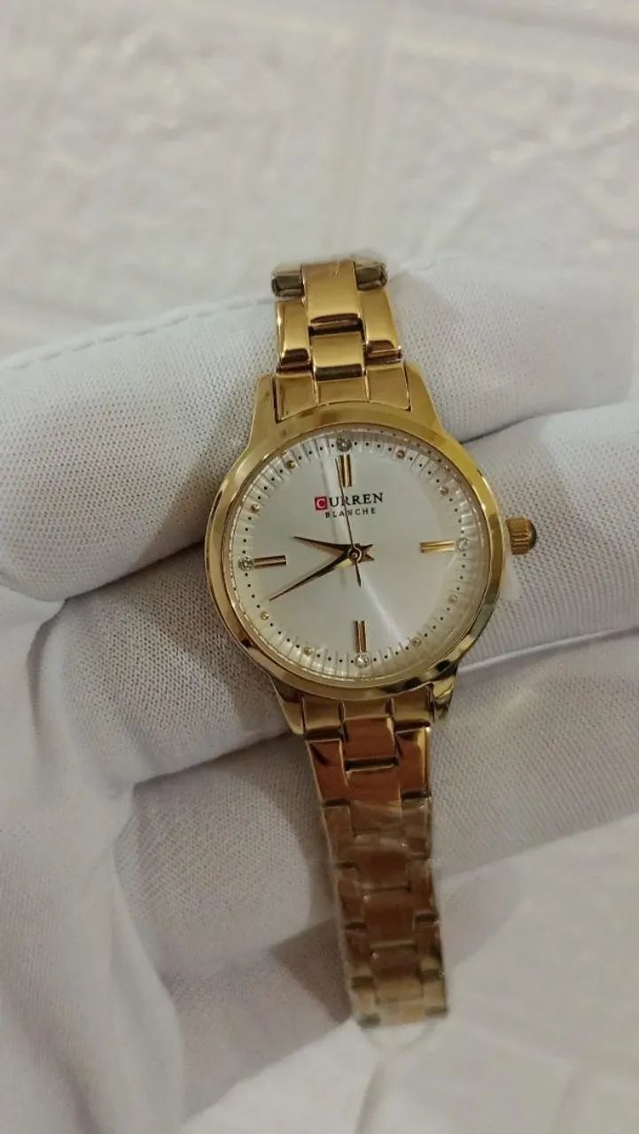 RELÓGIO FEMININO CURREN DOURADO 