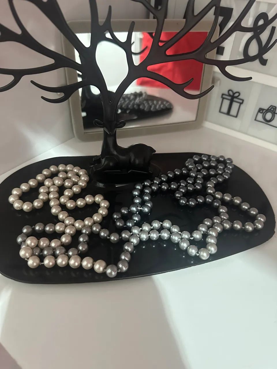 Colar pérolas degrade 75CM