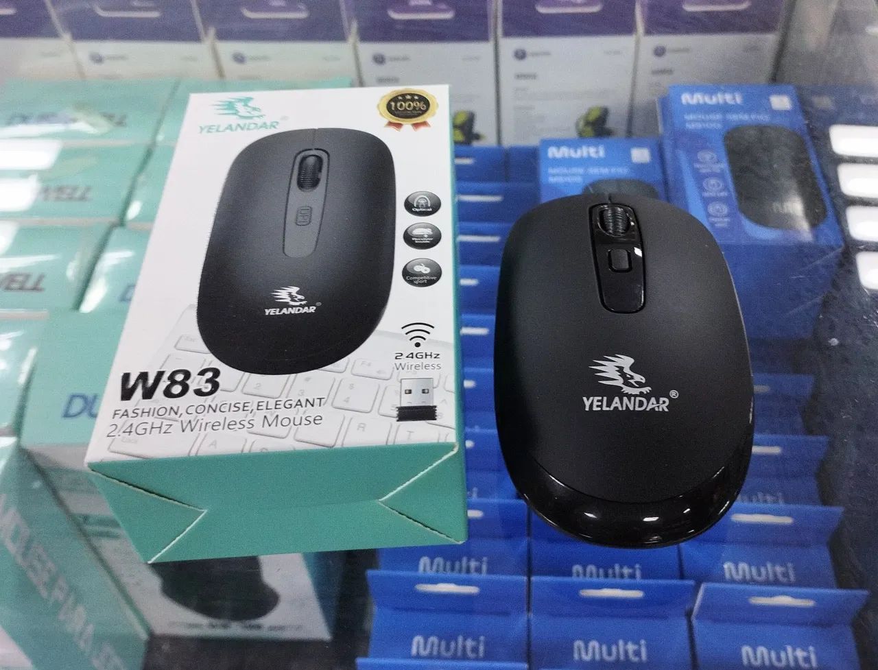 Mouse sem fio ergonomico W83 2.4Ghz - Foto 2