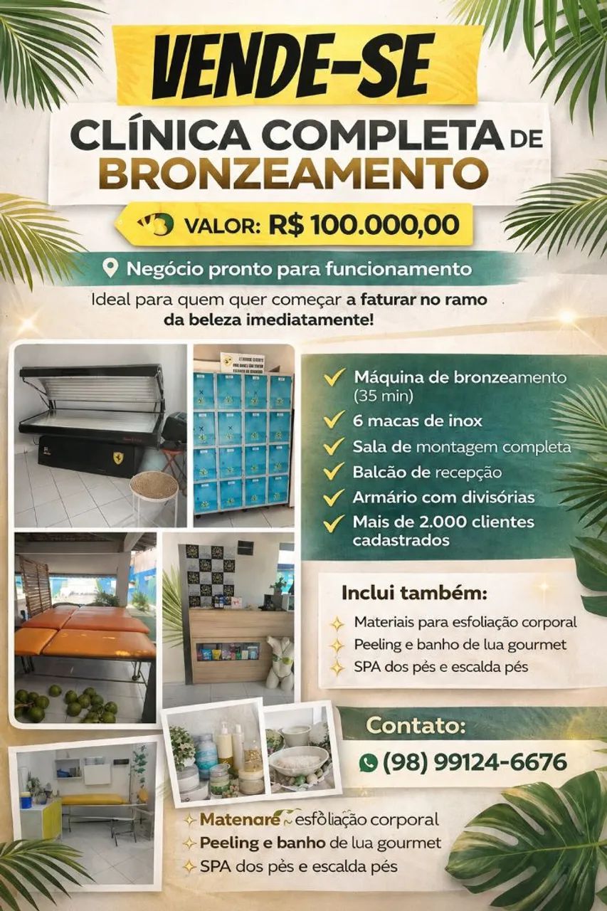 Passa clínica completa de bronzeamento 