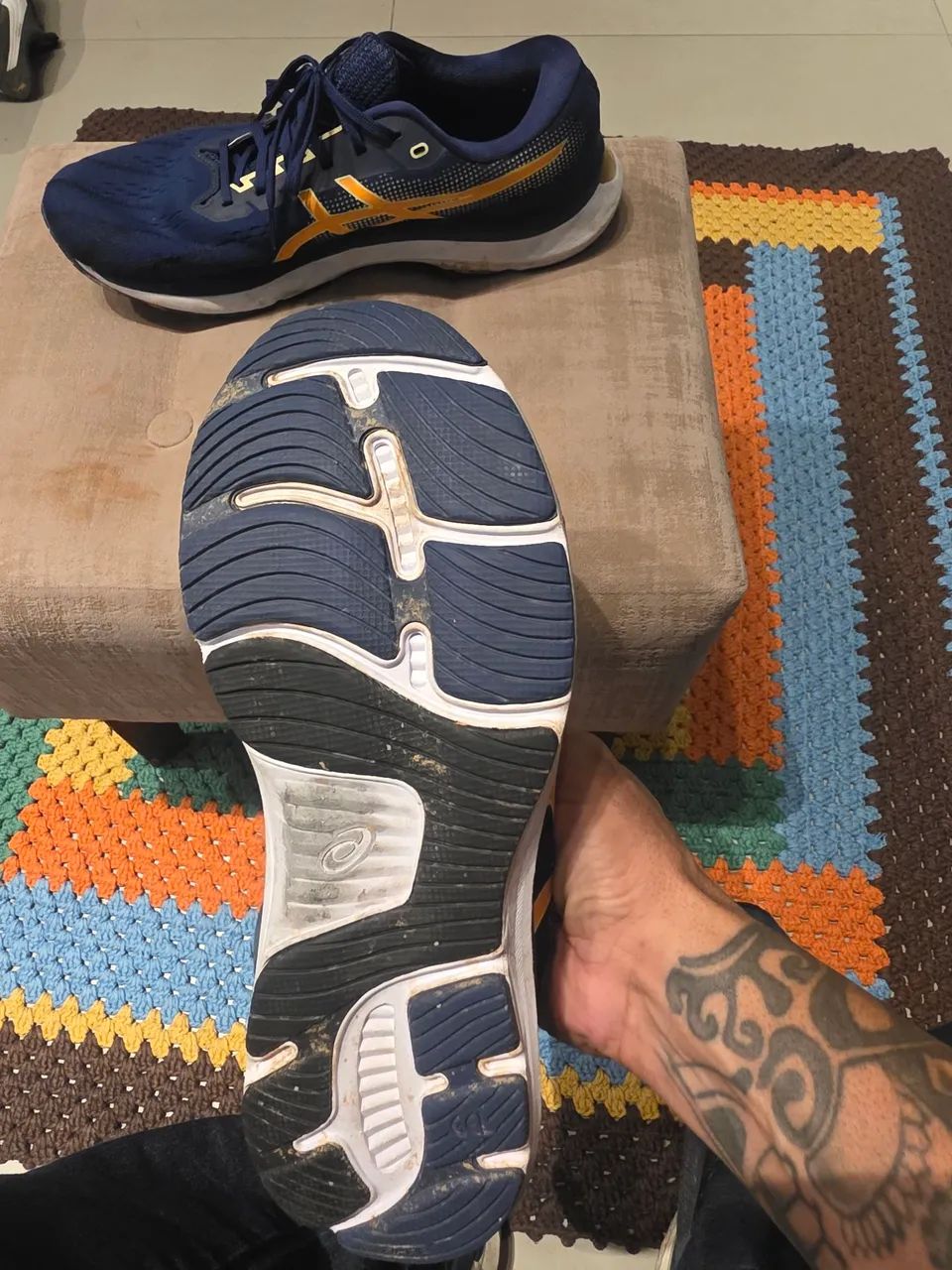 tênis asics gel hypersonic azul 43 - Foto 3