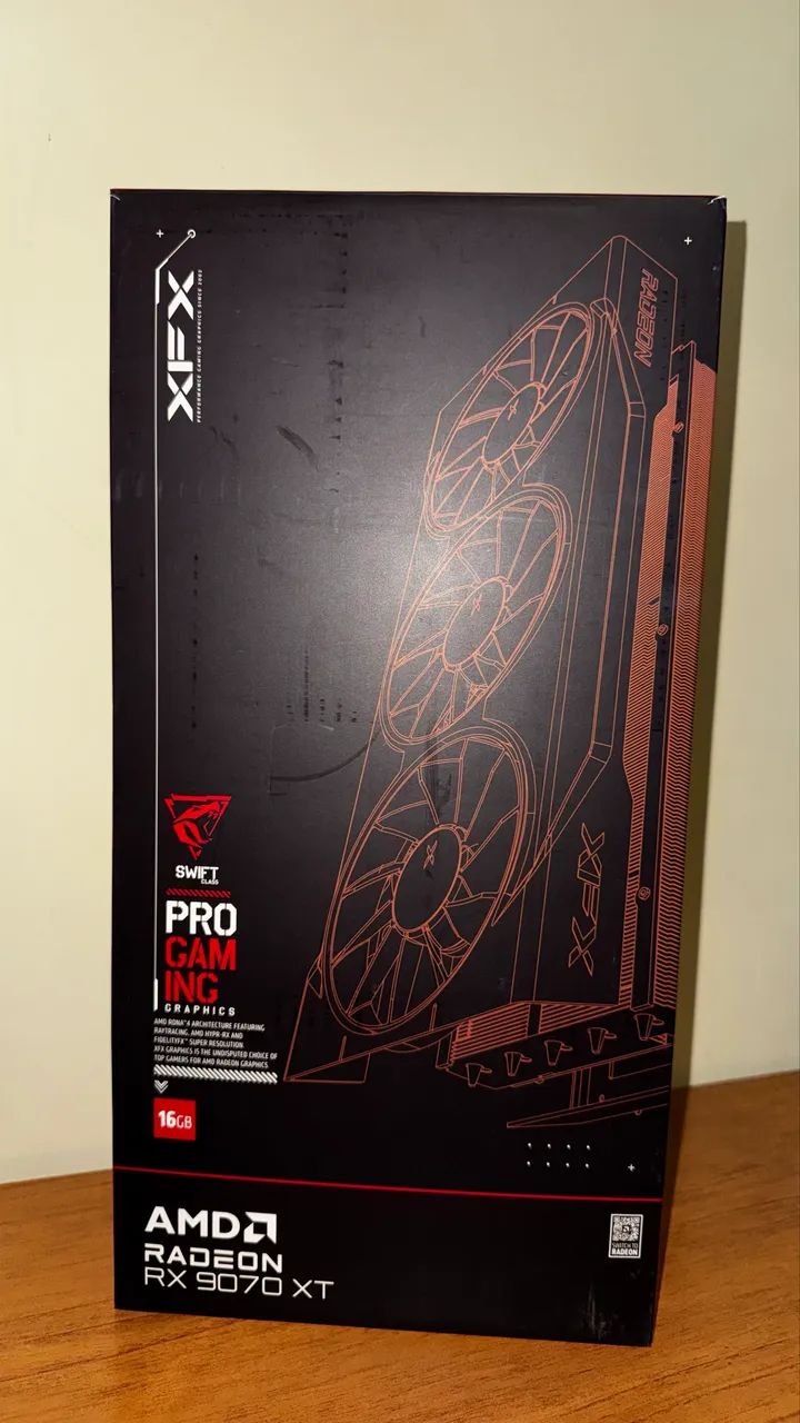 PLACA DE VÍDEO XFX RX 9070 XT 16GB SWIFT - Nova Open Box   - Foto 5