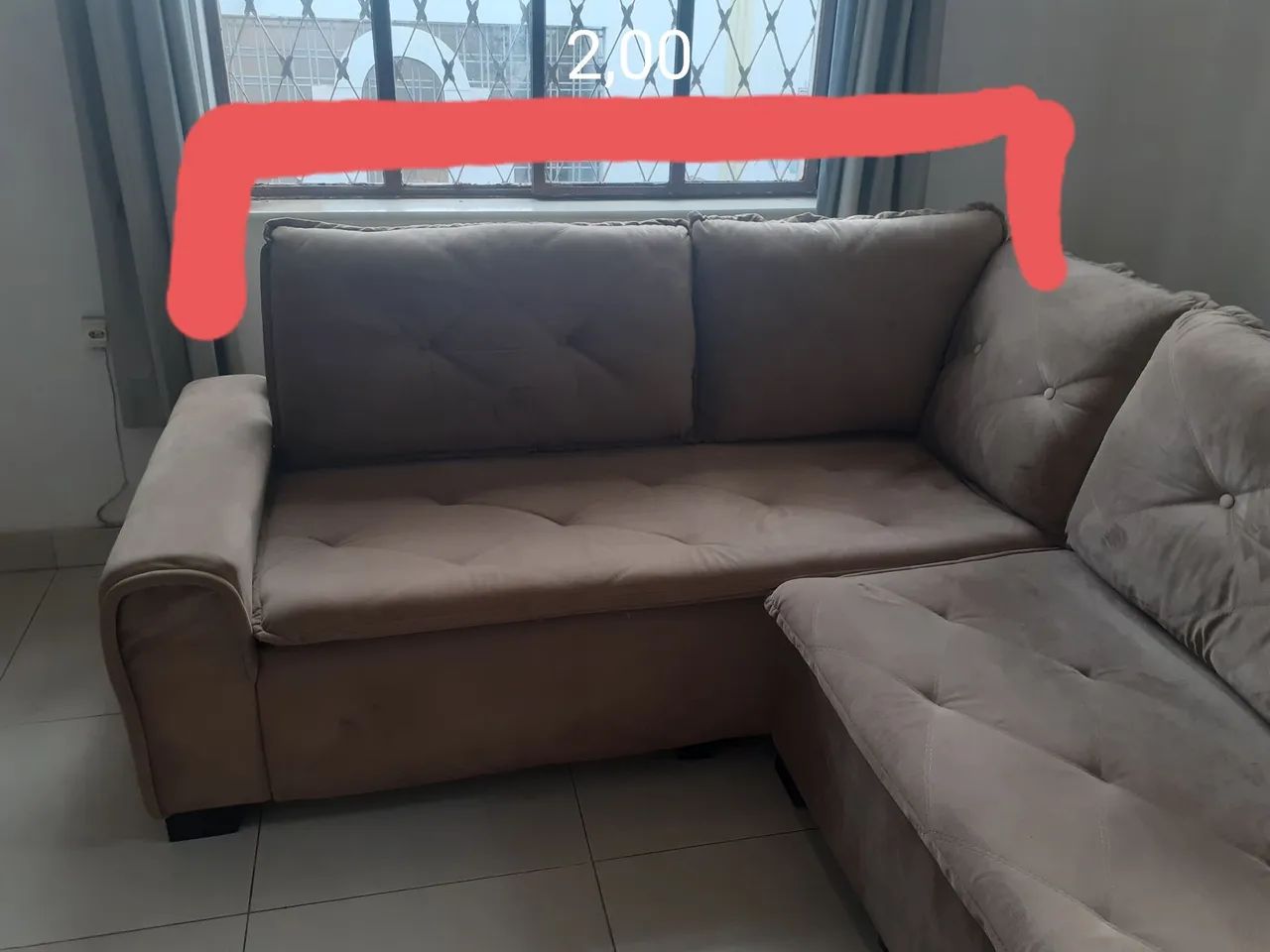 Vendo Lindo Sofá de Canto muito confortável  - Foto 3