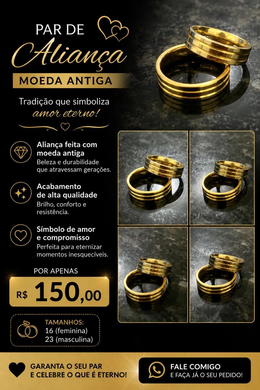 Aliança de moedas antigas 
