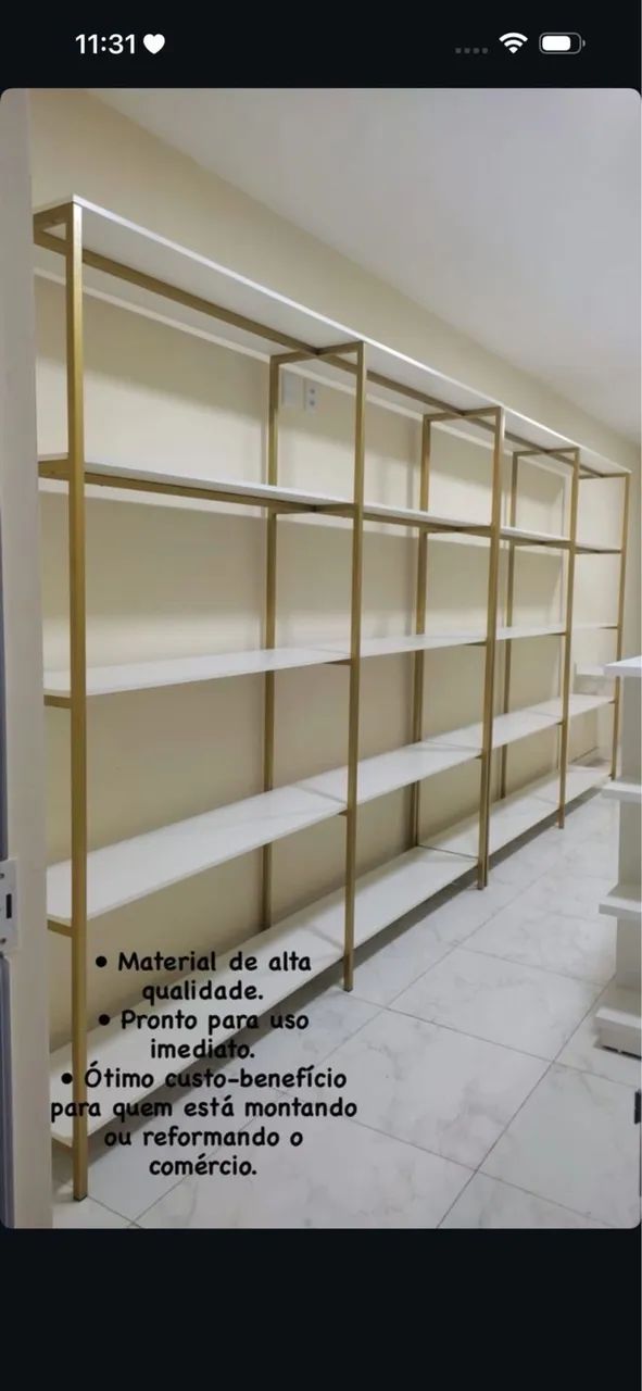 Prateleiras de metalon