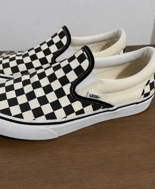 Tênis Slip-On Checkerboard Black White