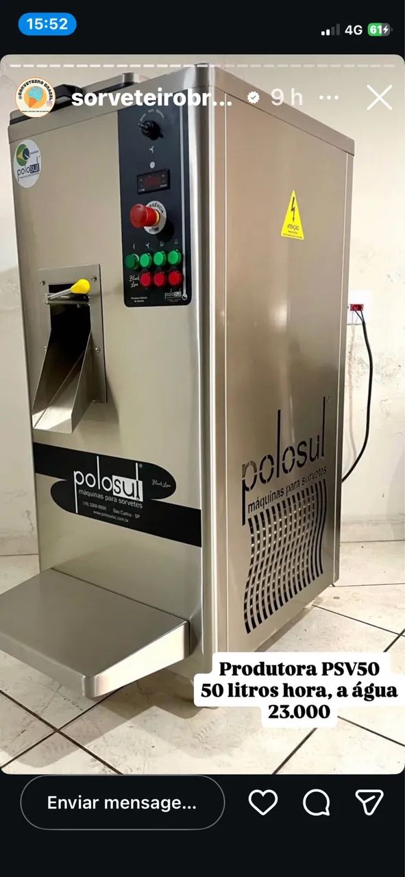 Máquina de sorvete Polo Sul Nova - Foto 3