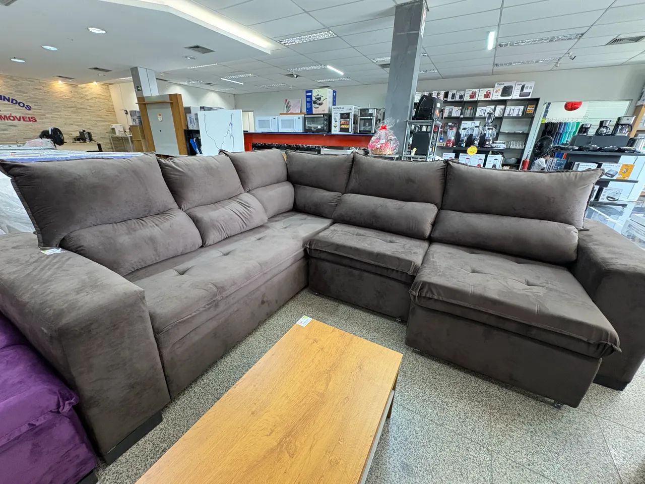 Sofá Novo Retrátil Reclinável 5 Lugares