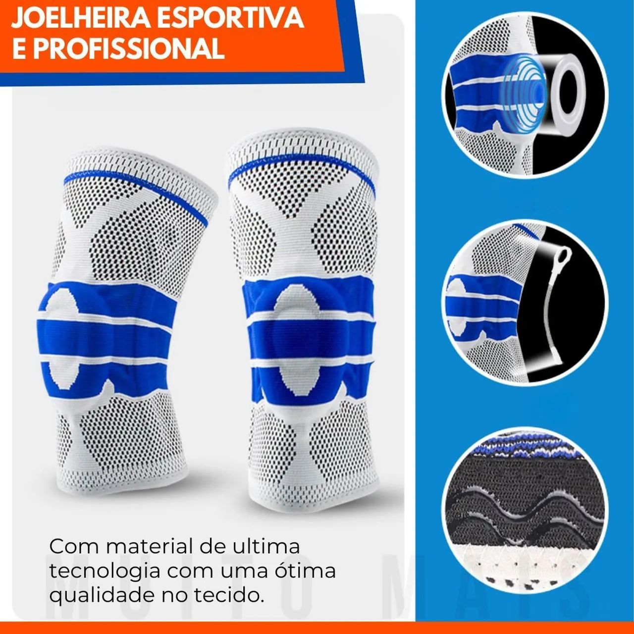 Joelheira ortopédica articulada para corrida e futebol  - Foto 3