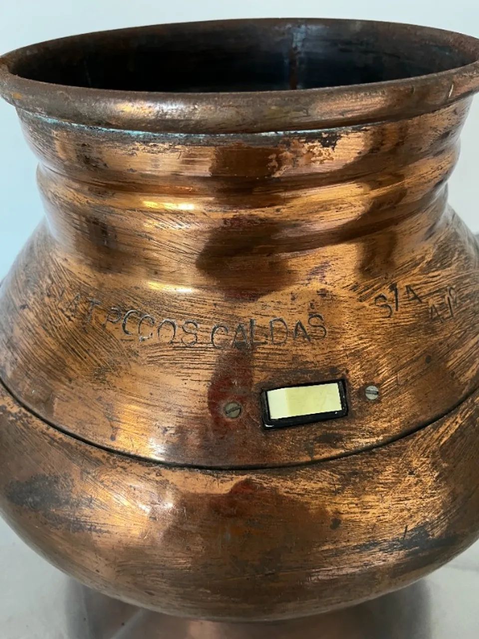 Base de Abajur de cobre antiga