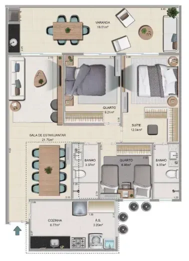 PLANTA 95m²