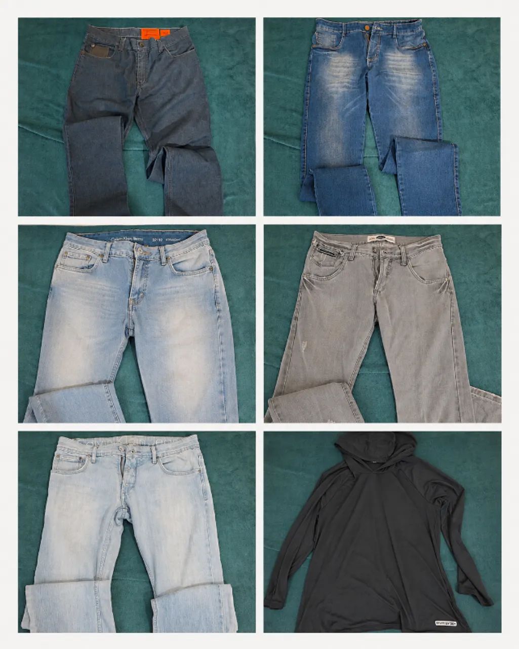 Lote com 36 Roupas Masculinas Usadas - Camisetas, Jeans, Bermudas e Polos - Foto 5