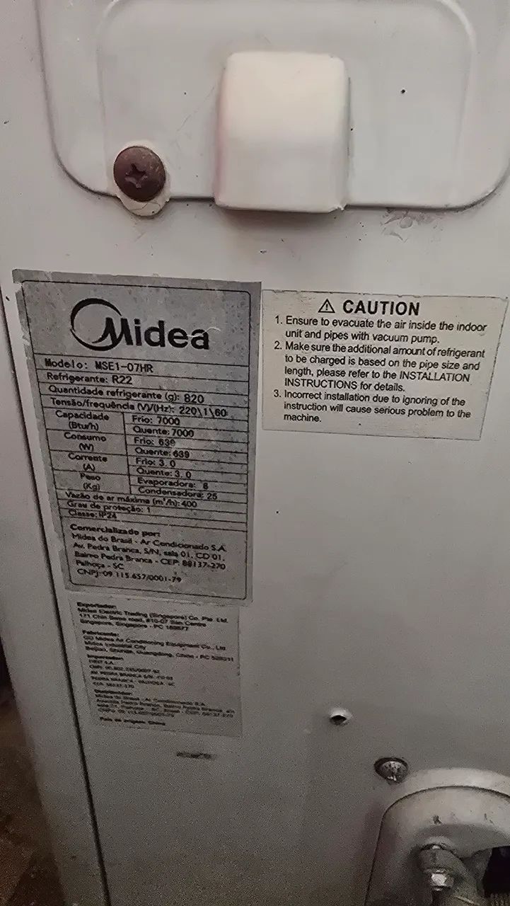 Ar condicionado 7500btus