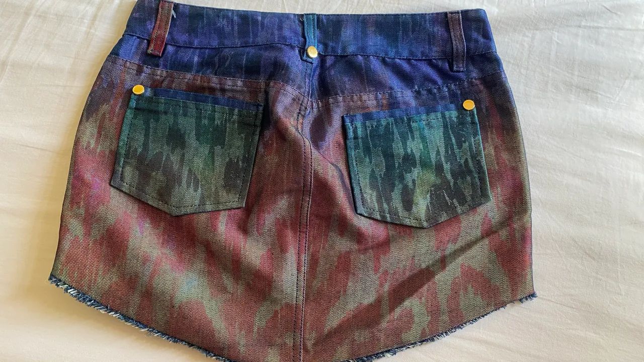 Saia jeans água de coco 38 - Foto 3