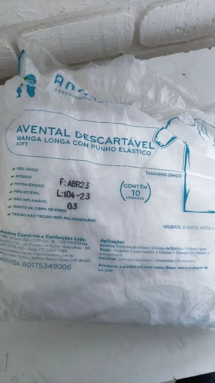Avental descartável 