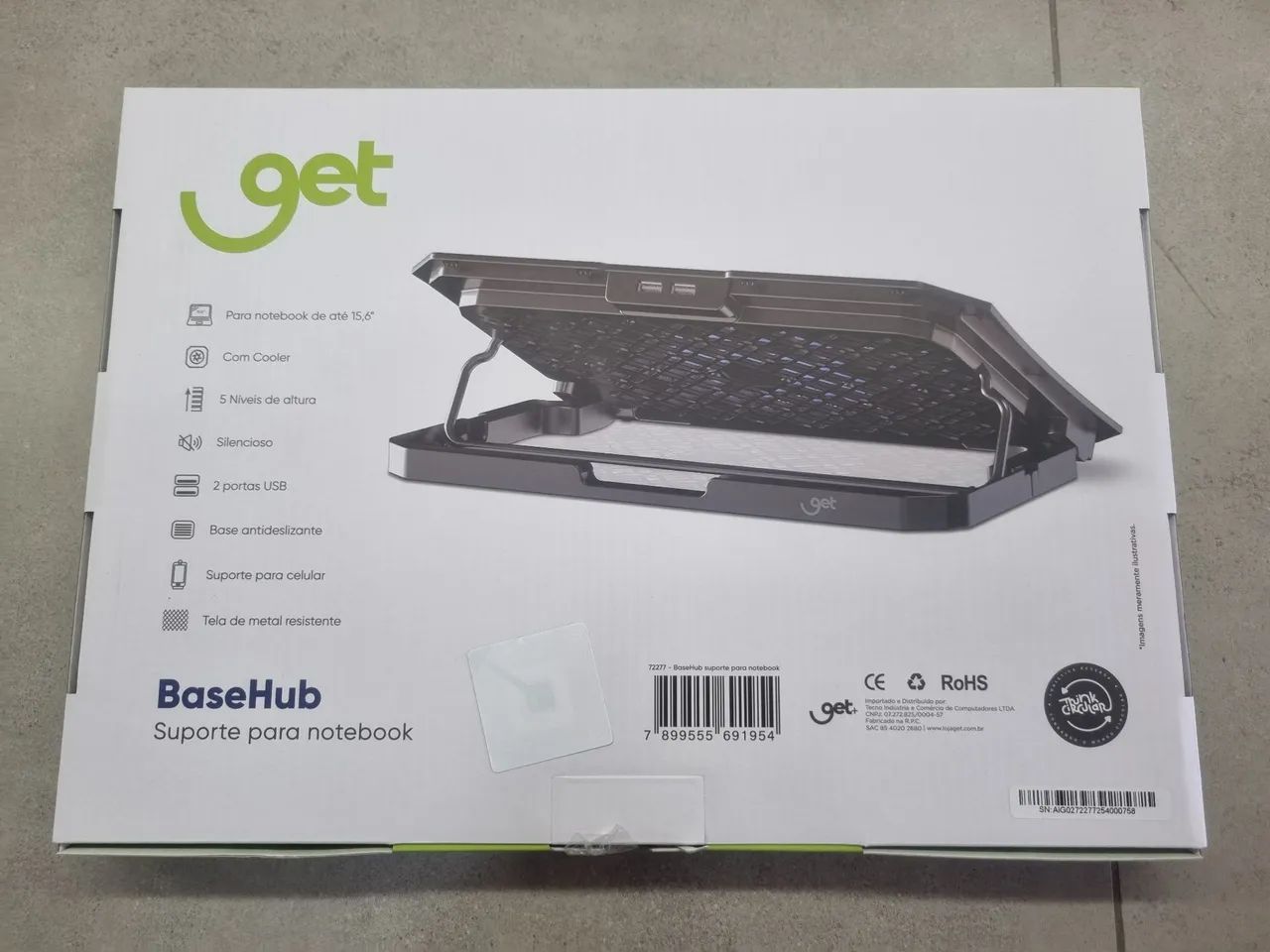 Suporte para Notebook até 15.6" Get Ajustável com Cooler - Foto 2