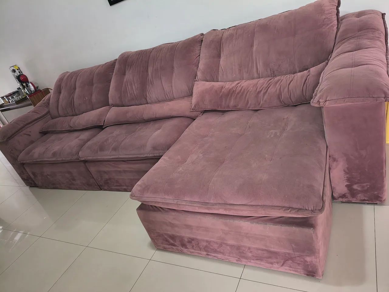 Sofá reclinável com chaise  - Foto 4