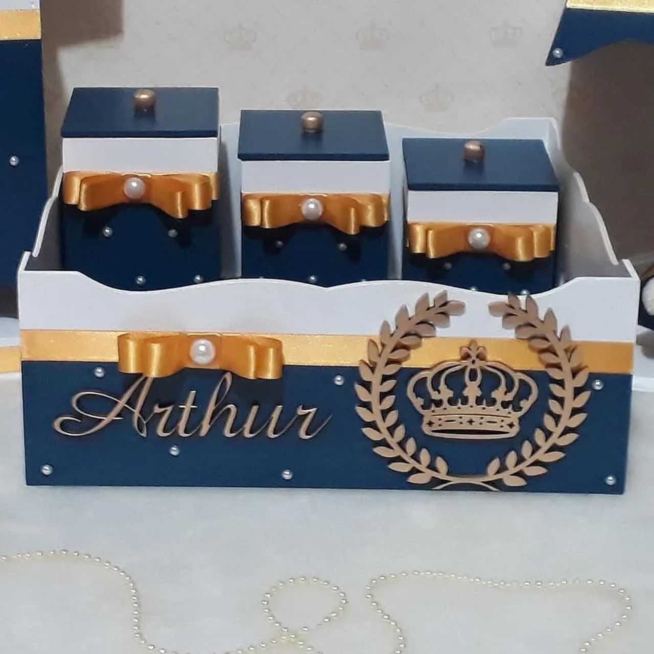 Kit Higiene Bebê Coleção "Ursinho Príncipe" 8 peças  - Foto 2