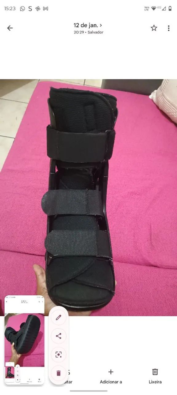 Bota imobilizadora + par de moletas - Foto 4