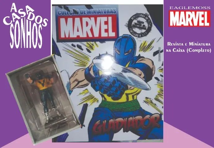 Coleção de Miniatura Marvel Eaglemoss Gladiador Nº 172 Completo