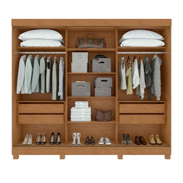 Guarda Roupa Casal Nice 2,30 Com Espelho - Foto 2