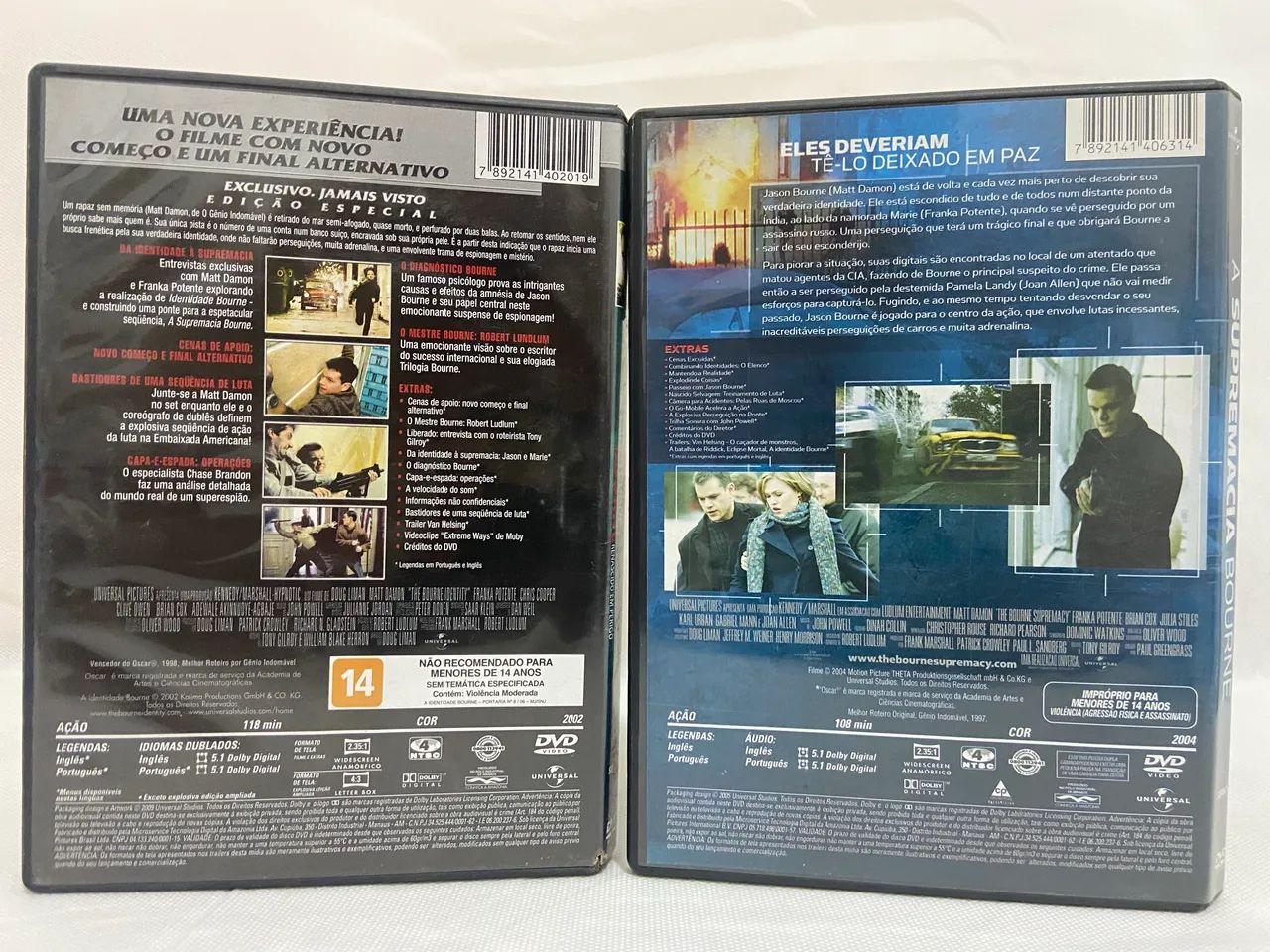 Combo DVD Filmes A Identidade Bourne e Supremacia Bourne | Matt Damon - Foto 2