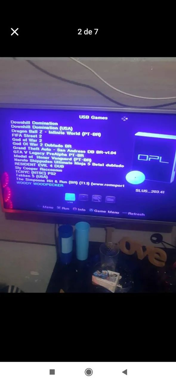 PS2 slim+HD com jogos - Foto 2