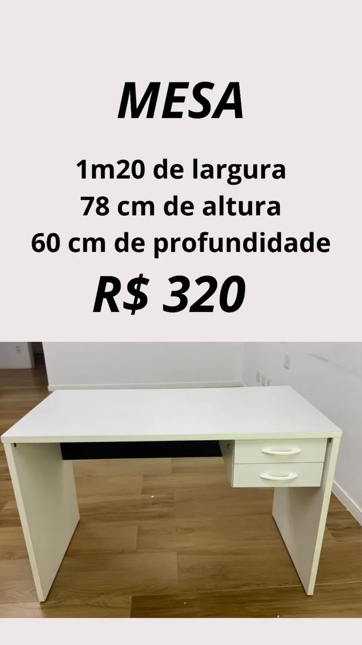 Mesa de escritório reta