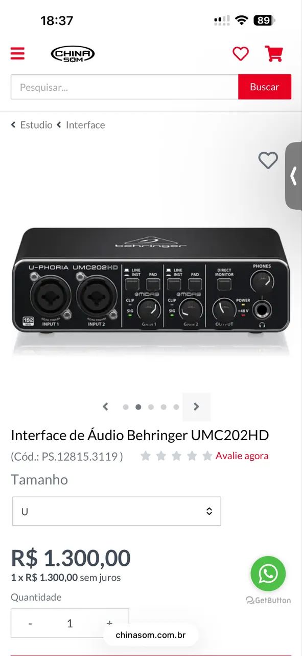 Placa de áudio 