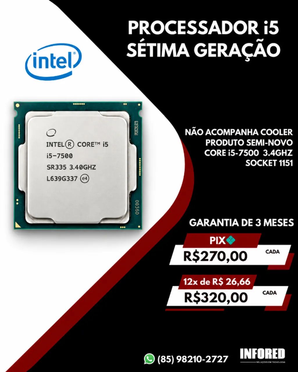 Processador Intel Core i5 7ª Geração - Processadores - Siqueira