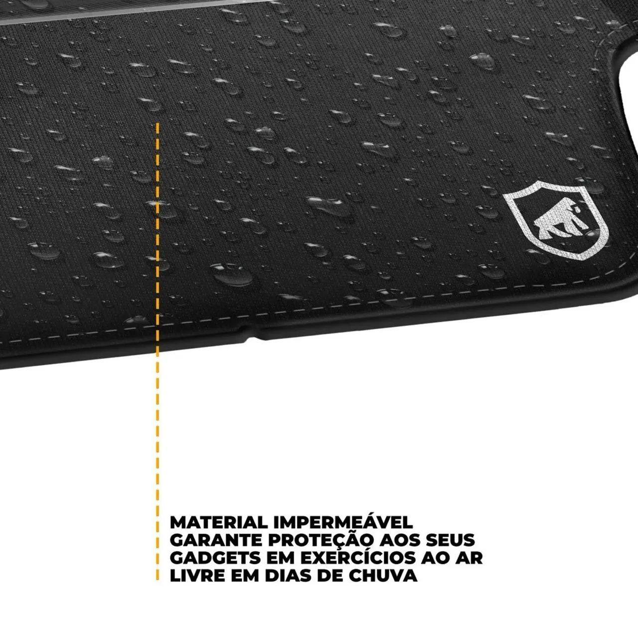 Pochete Slim Impermeável Gshield Preta  - Foto 3