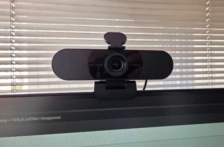 Câmera para computador webcam, Full HD, EMEET C960, USB, com microfone, pouco usada