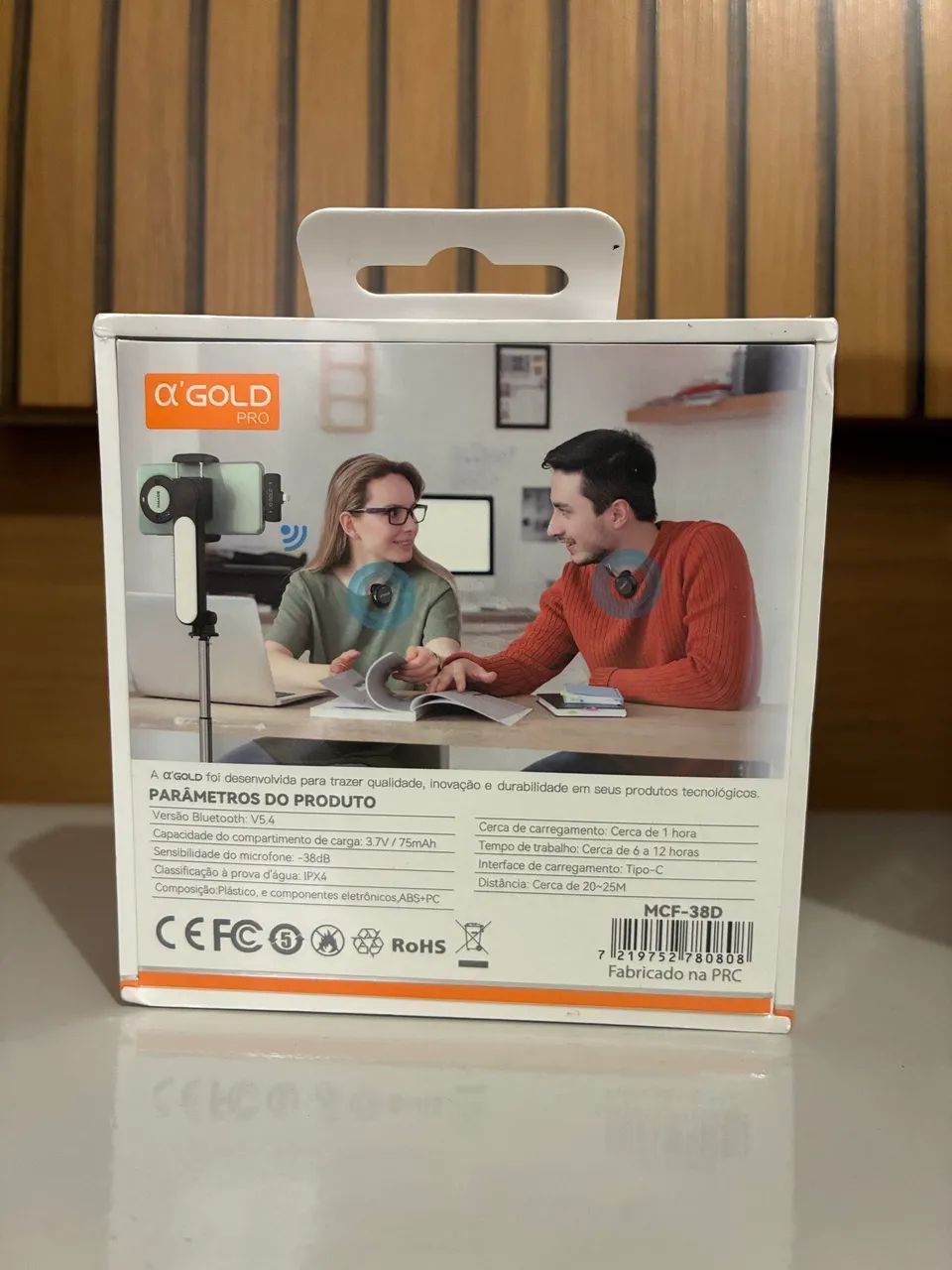 Microfone De Lapela Sem Fio Duplo iPhone Tipo C Cancelamento Ruido Produto Novo - Foto 3
