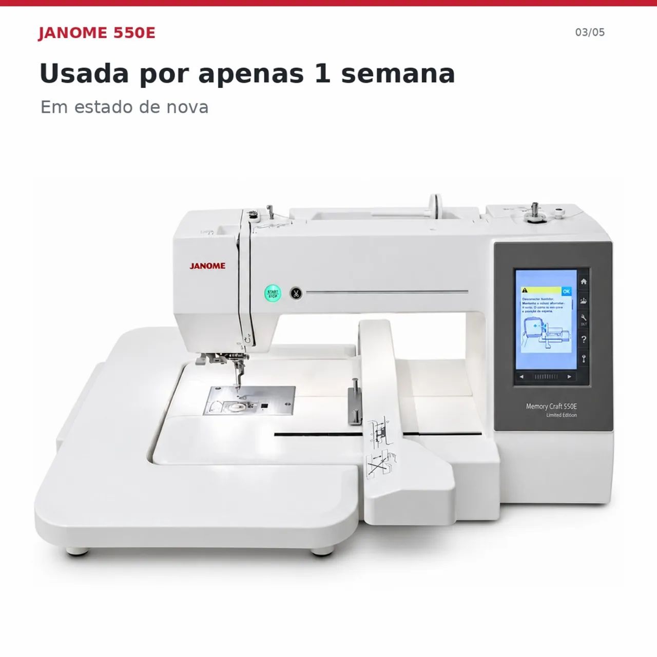 Máquina de Bordar - JANOME 550e - Foto 4