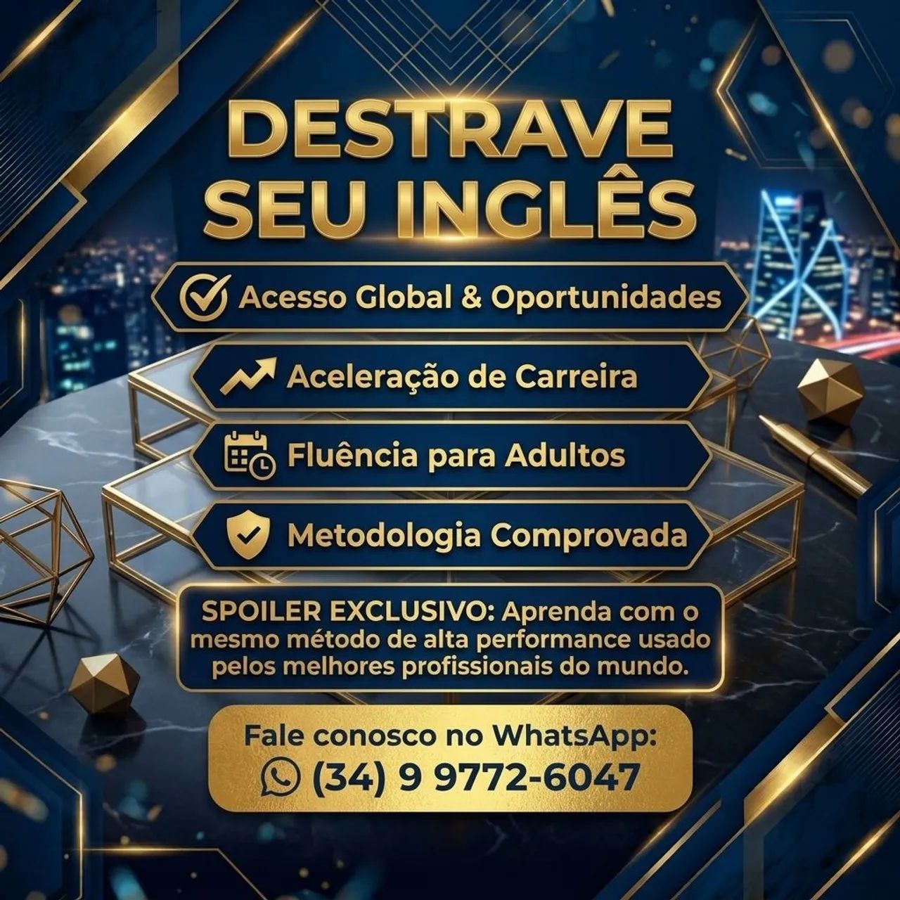 Venha para o MELHOR CURSO DE INGLÊS 