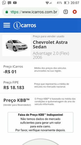 Astra sedan advantage 2.0 flex 2006