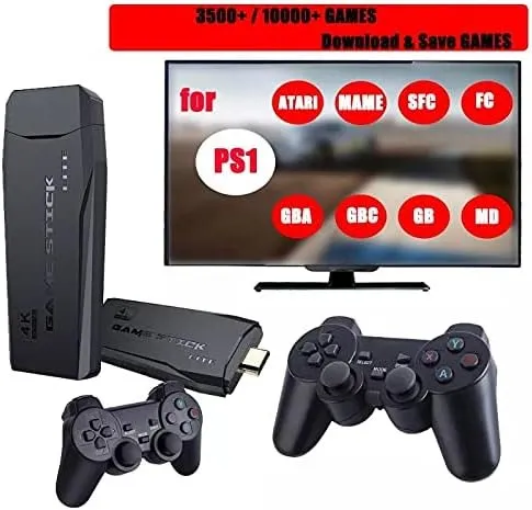 Console Game Stick Lite 3500 M8 HDMI 4K com 2 Controles Wireless 3500 Jogos