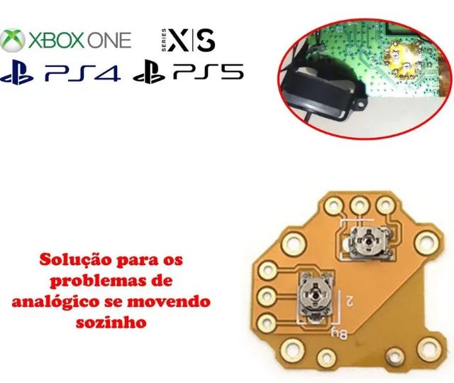 Drift Fix para reparo de analógico 3D de controle PS4 PS5 Xbox One Series e outros