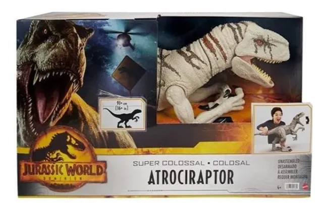 NOVO Indominus Rex Gigantesco Colossal - Dinossauros Jurassic World 2, Tiranossauro  Rex e Mosassauro 