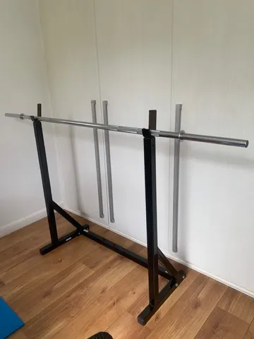 Suporte Para Agachamento Sumô Musculação Barra Fixa Cromada